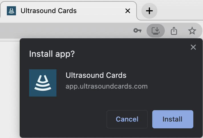 Popup opened after clicking the icon